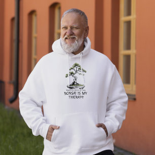Sudadera Bonsai es mi terapia divertida cita para amantes d