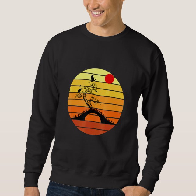 Sudadera Bonsai y puesta de sol (Anverso)