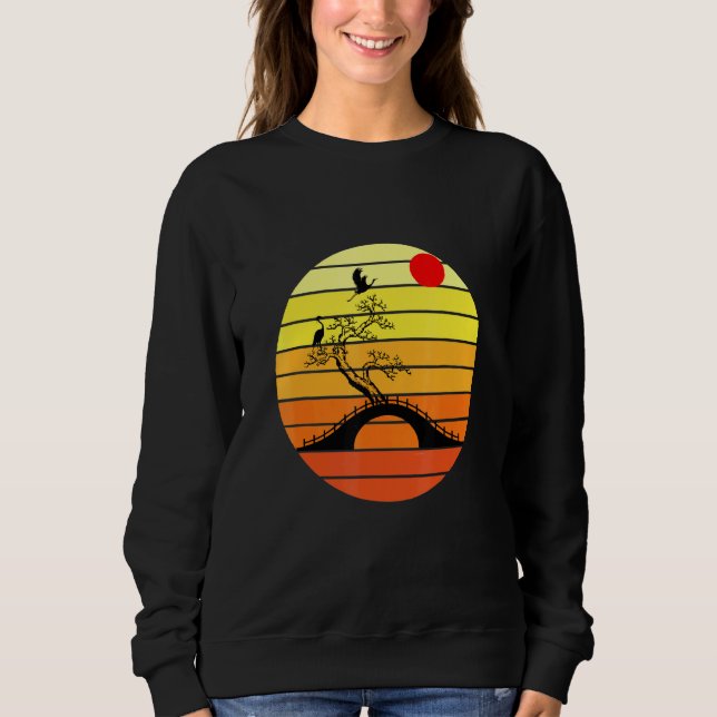 Sudadera Bonsai y puesta de sol (Anverso)