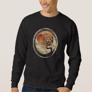 Sudadera Bonsai Zen Budista Enso Círculo Árbol En Japonés