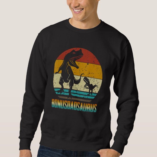 Sudadera Bonus bonus dad Papá Saurus T Rex Dinosaurio Fat (Anverso)