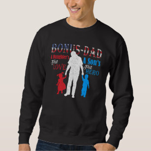 Sudadera Bonus-Dad A Hijos First Hero A Hijas First Love