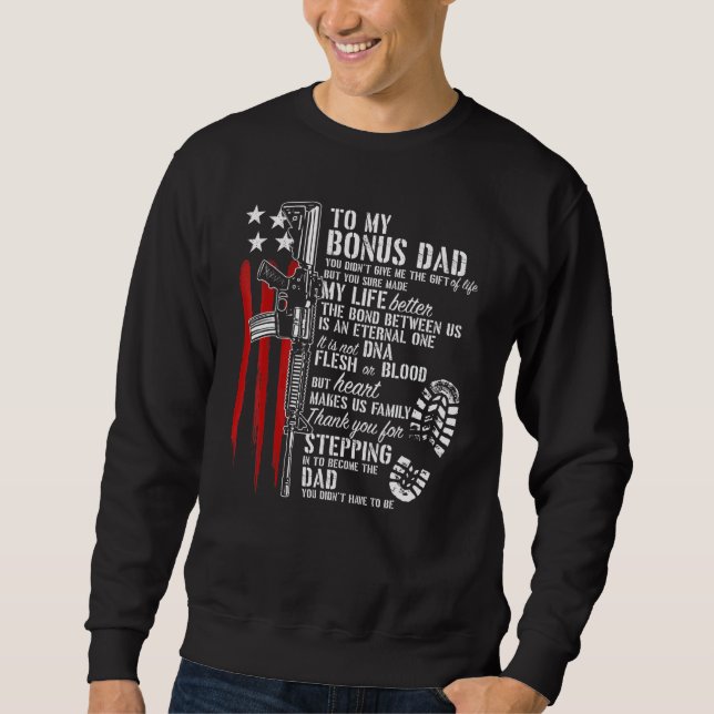 Sudadera Bonus Dad Step Dad Dad Daddy Orgulloso Daddy Gun R (Anverso)