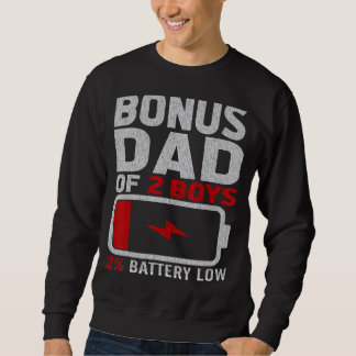 Sudadera Bonus Papá De 2 Niños Del Día De Los Padres Nacido