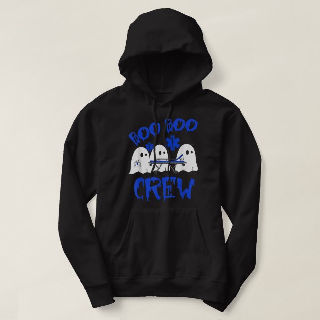 Sudadera Boo Boo Crew Funny Ghost EMS EMT Enfermera paraméd (Diseño del anverso)
