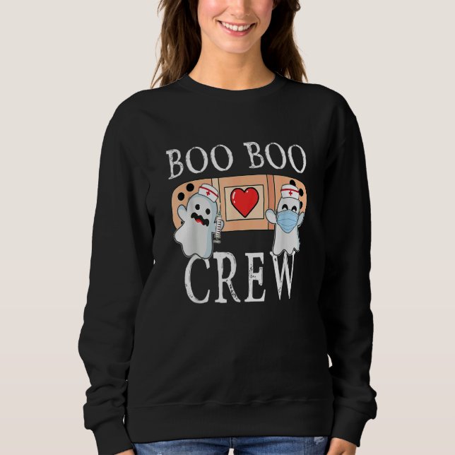 Sudadera Boo Boo Crew Ghost Nurse Costume Girls Halloween (Anverso)