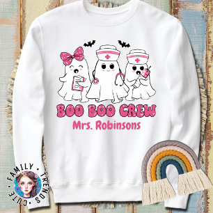 Sudadera Boo Boo Crew Halloween Enfermera Fantasma