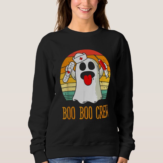 Sudadera Boo Boo Crew Nurse Ghost  Halloween Costume 1 (Anverso)