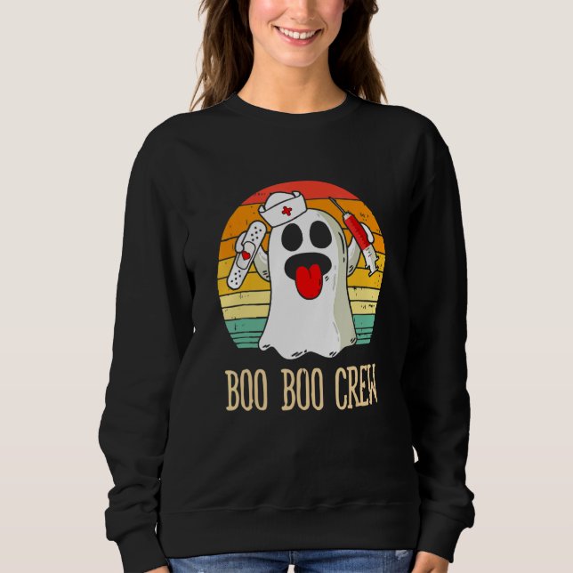 Sudadera Boo Boo Crew Nurse Ghost  Halloween Costume 11 (Anverso)