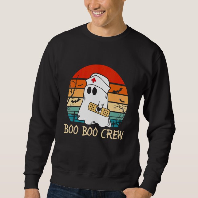 Sudadera Boo Boo Crew quote Nurse cool Halloween Nurse Cost (Anverso)