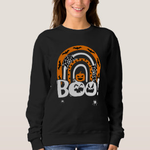 Sudadera Boo Con Arañas Y Sombrero De Bruja Arcoíris Hallow