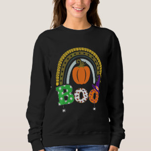 Sudadera Boo Con Arañas Y Sombrero De Bruja Halloween Arcoí