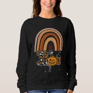 Sudadera Boo Con Arañas Y Sombrero De Bruja Halloween Arcoí