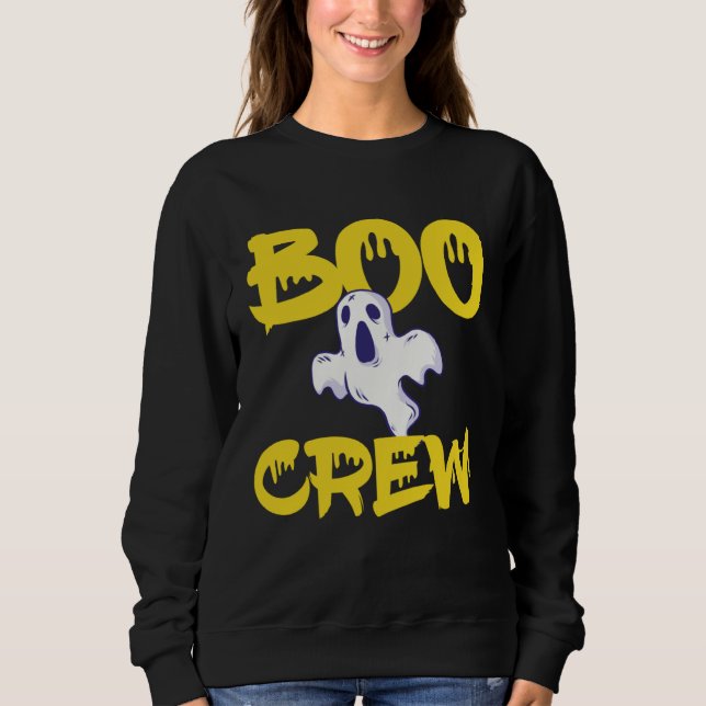 Sudadera Boo Crew Halloween I Cute Spooky Group Party Outfi (Anverso)