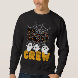 Sudadera Boo Crew Halloween Sweatshirt con fantasmas cortos