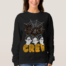 Sudadera Boo Crew Halloween Sweatshirt con fantasmas cortos
