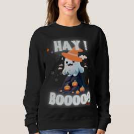 Sudadera boo de heno lindo fantasma espeluznante calabaza H