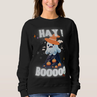 Sudadera boo de heno lindo fantasma espeluznante calabaza H