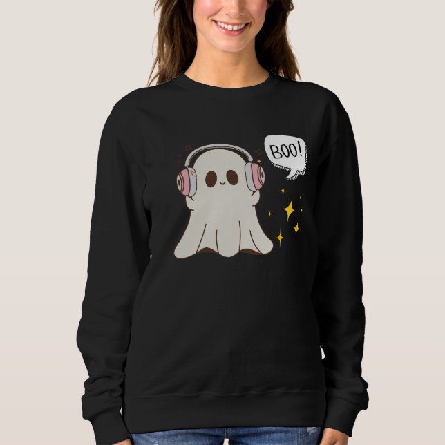 Sudadera Boo Ghost Musical Halloween (Anverso)