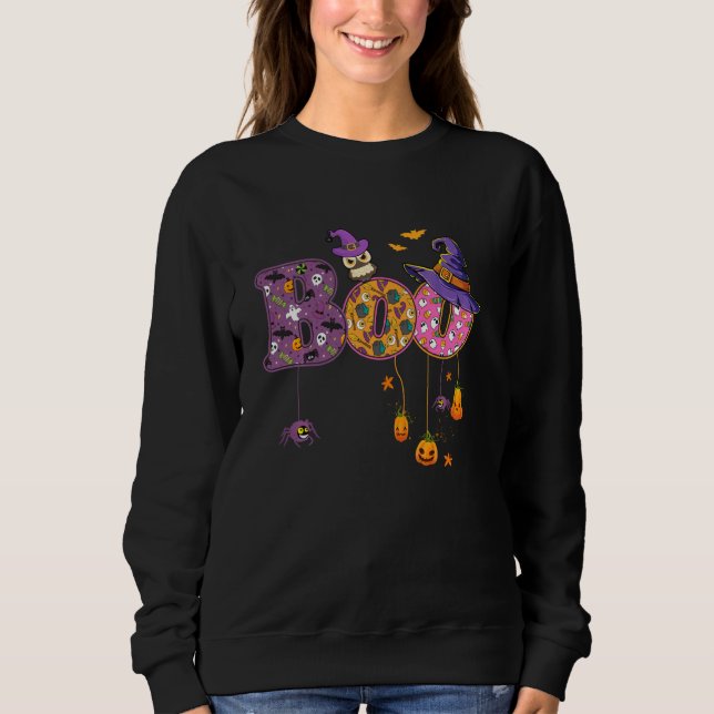 Sudadera Boo Gorra de Brujas Lechuza Arañas Bat Pumkin Funn (Anverso)