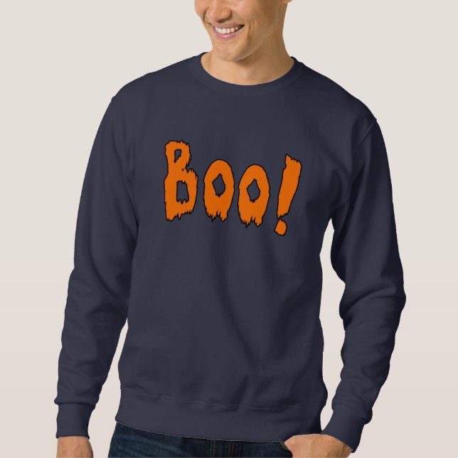 Sudadera Boo Gray Halloween Tema Sweatshirt (Anverso)