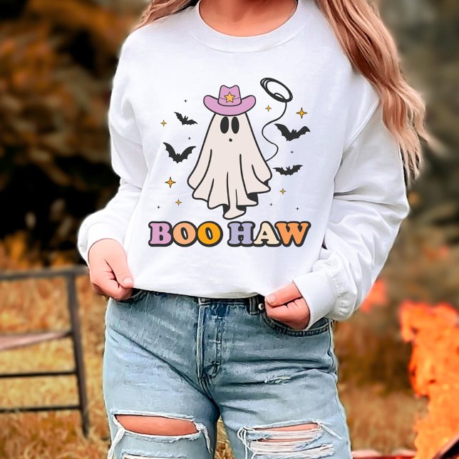 Sudadera Boo Haw Cowboy Spooky Cute Ghost Halloween (Subido por el creador)