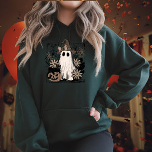 Sudadera Boo Magic Vibes Boho Floral Fantasma