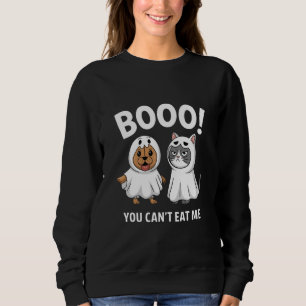 Sudadera Boo No Puedes Comerme Perros Y Gatos Divertido Hal