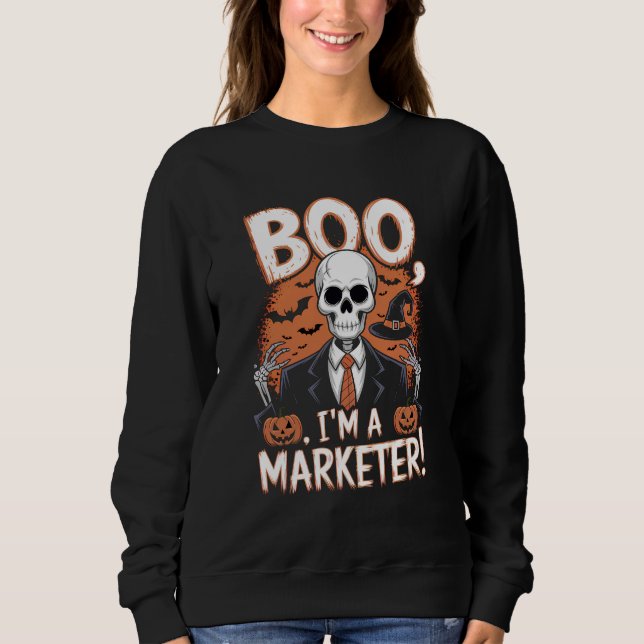Sudadera Boo, soy una comercializadora de Halloween Diverti (Anverso)