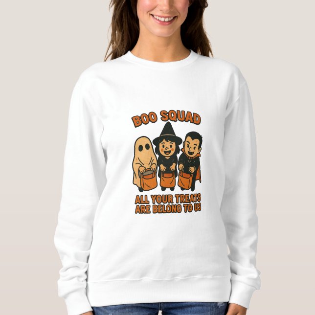 Sudadera Boo Squad – Todos Tus Dulces Nos Pertenecen (Anverso)