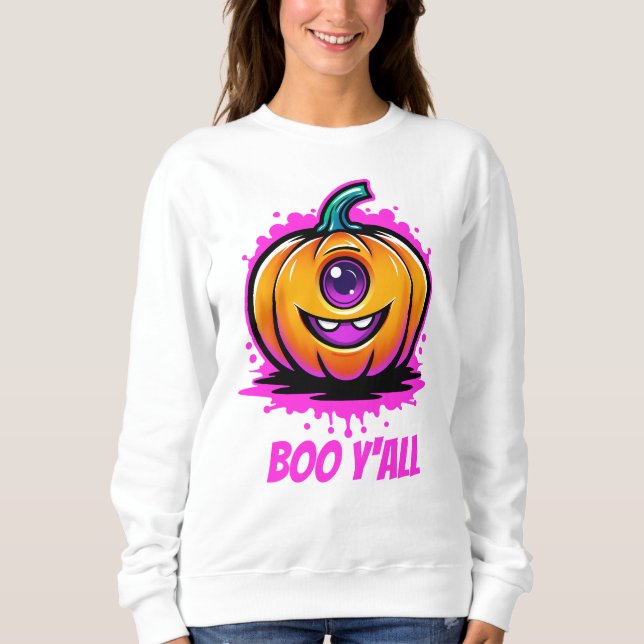 Sudadera Boo Y'All, espeluznante y adorable diseño de Hallo (Anverso)