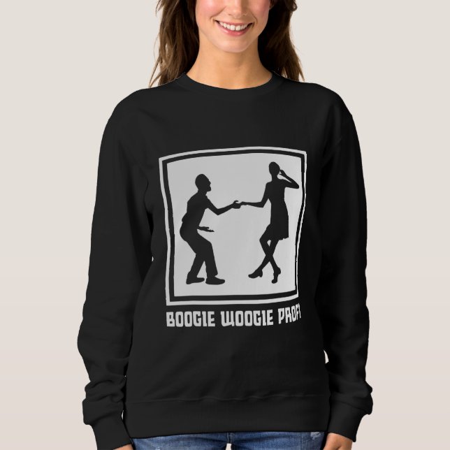 Sudadera Boogie Woogie Swing Dancing 50 Lindy Hop Idea (Anverso)