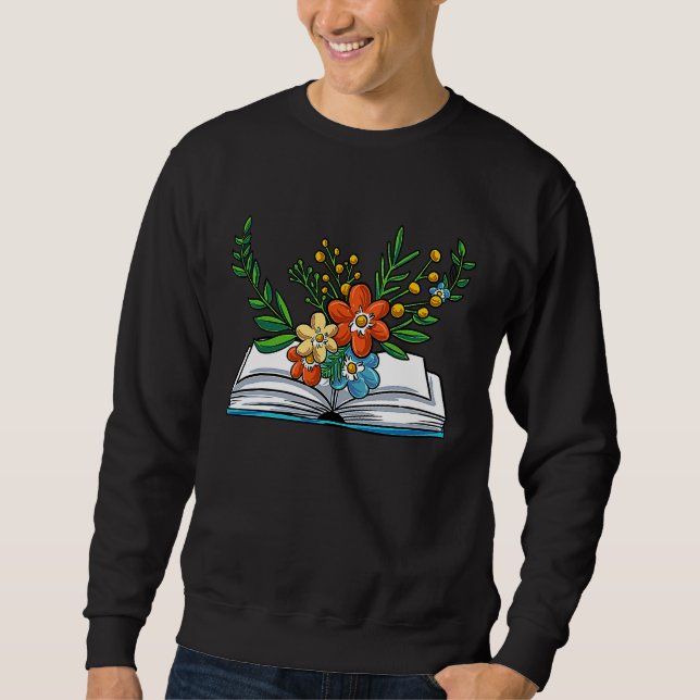 Sudadera Book Flowers (Anverso)
