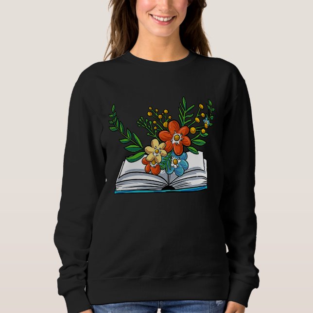 Sudadera Book Flowers (Anverso)