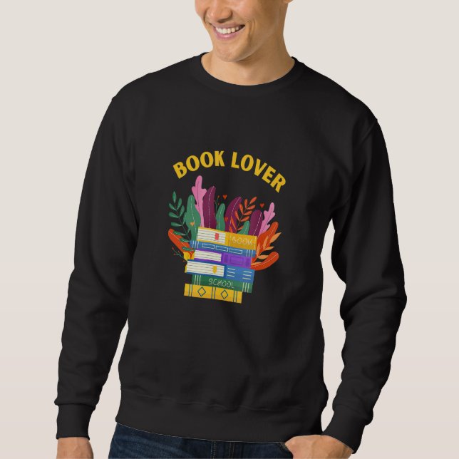 Sudadera Book Lover Plants love Big Books Read (Anverso)