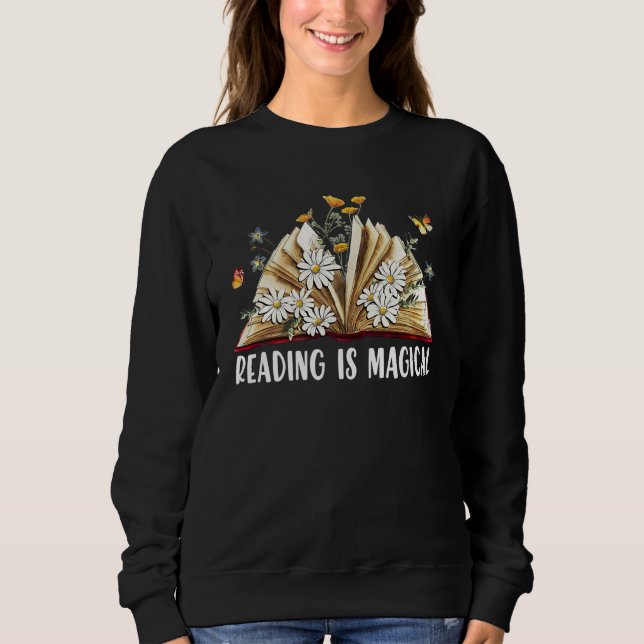Sudadera Book reading is magical (Anverso)