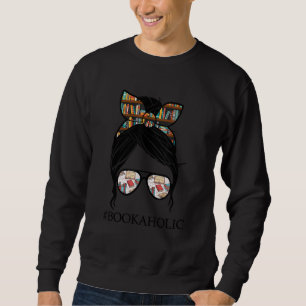 Sudadera Bookaholy Messy Bun Leopard Leading Reader Reader