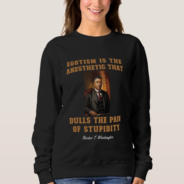 Sudadera Booker T. Washington Cita a Famosos Hombres Negros (Anverso)