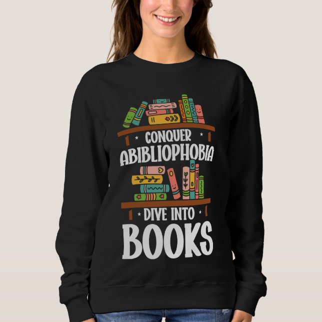 Sudadera Bookish Book Lover Bookworm Abibliofobia (Anverso)
