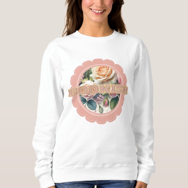 Sudadera Bookish en el follaje floral estilo (Anverso)