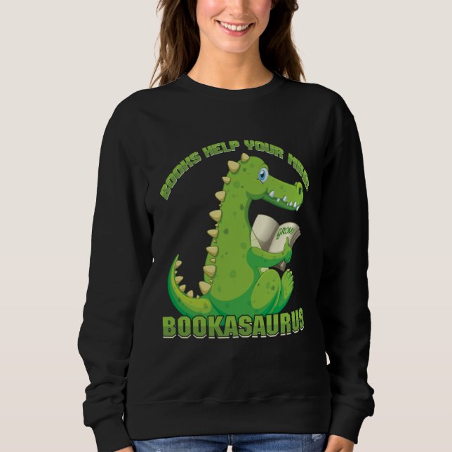 Sudadera Books help your mind grow Bookasaurus Reading Teac (Anverso)
