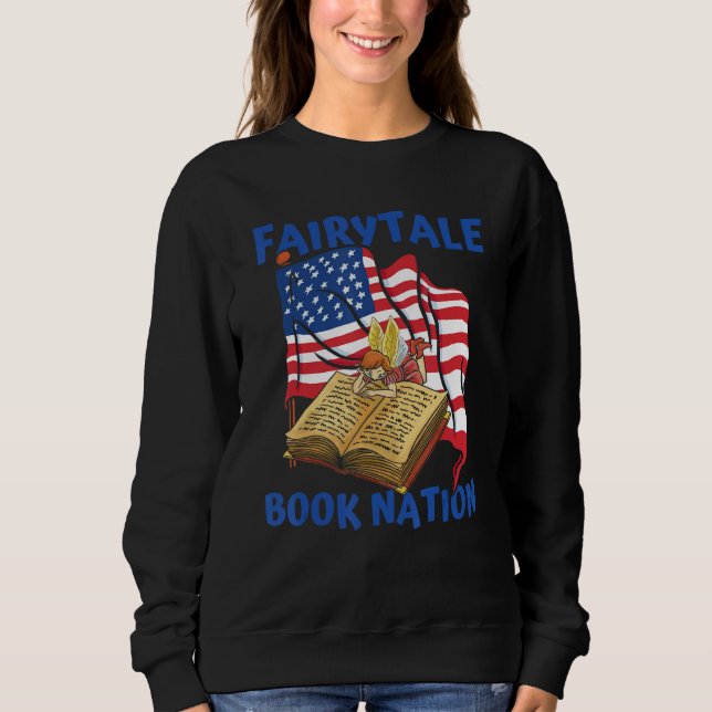 Sudadera Books Us Flag Bookworm Librarian  Writer Novel Boo (Anverso)