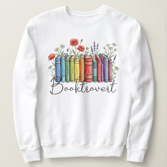 Sudadera Booktrovert, funny book lover design  (Anverso del diseño)