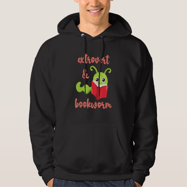Sudadera Bookworm Extrovert - Diversión leyendo libro 2 (Anverso)