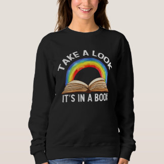 Sudadera Bookworm Vintage Retro Rainbow Take a Look It s in