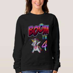 Sudadera Boom infantil tengo 4 años de talla mágica Unicorn