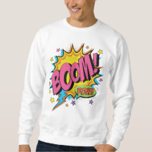 BOOM POW Comic Sweatshirt - Explosión de arte pop 