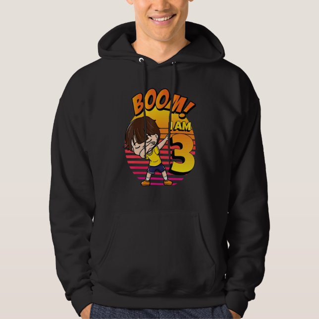 Sudadera Boom Soy 3 Birthday Boy 3 cumpleaños Fiesta 1 (Anverso)