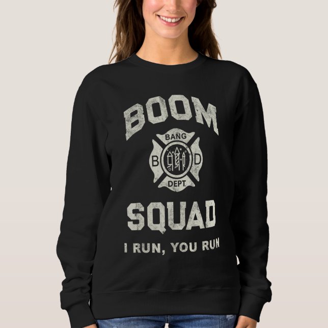 Sudadera BOOM SQUAD Fireworks Director Firefighter Red Pyro (Anverso)