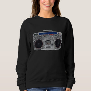 Sudadera Boombox 80s 90s Música Retro Hip Hop Rap con culo